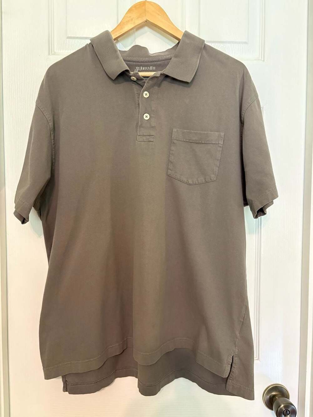 GUC St. John's Bay Short Sleeve Cotton Jersey Polo Shirt with Chest Pocket, XL